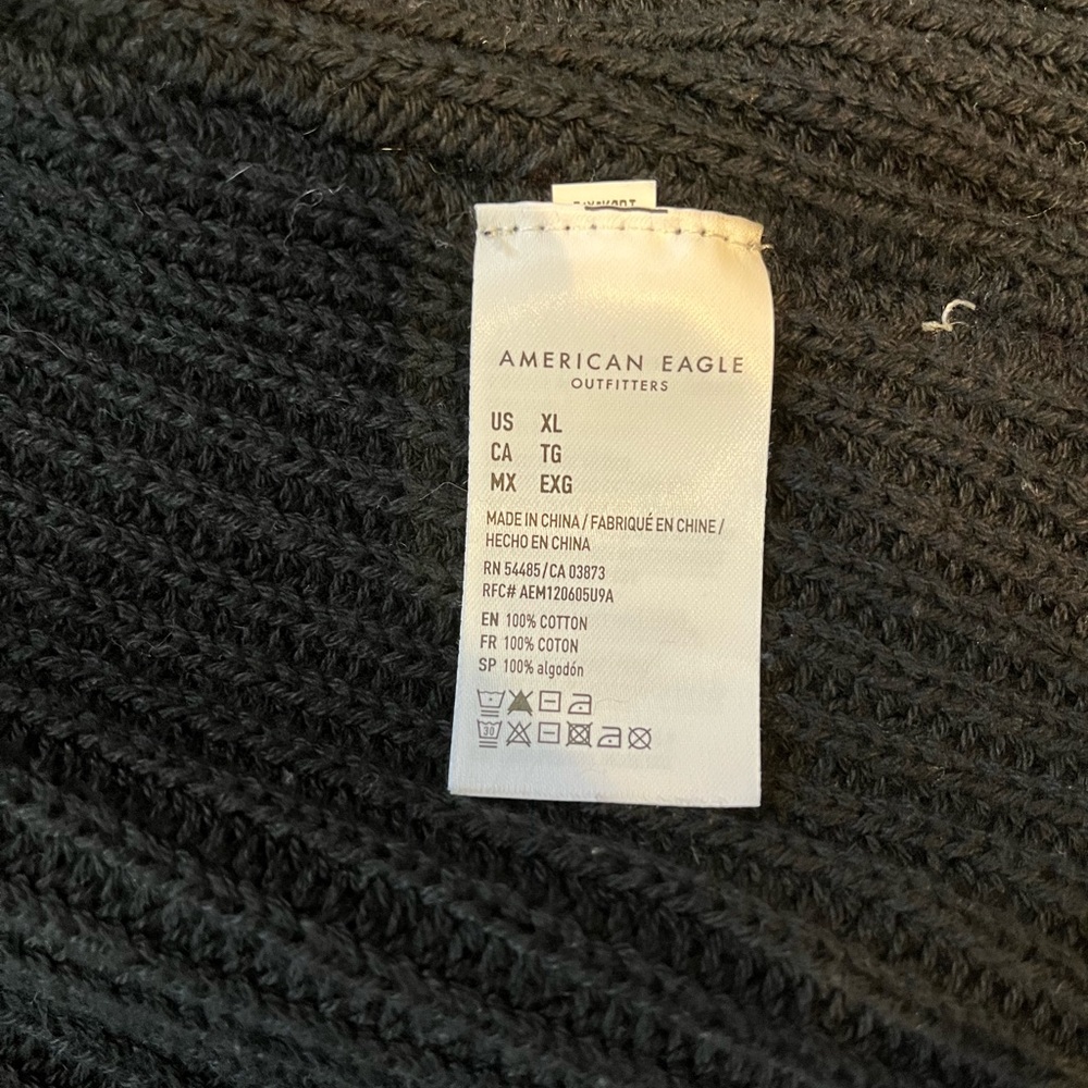 AE Open Front Shaker-Stitch Cardigan - Picture 3 of 7